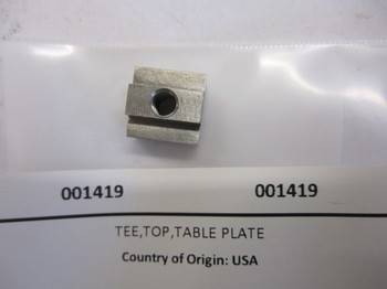 001419: TEE,TOP,TABLE PLATE