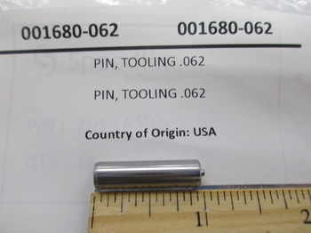 001680-062: PIN, TOOLING .062