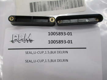 1005893-01: SEAL, U-CUP, 1.5, BLK DELRIN 