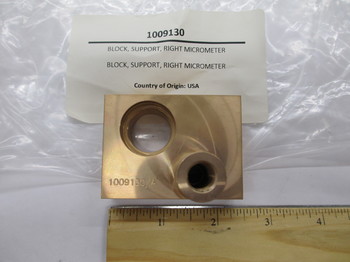1009130: BLOCK, SUPPORT, RIGHT MICROMETER
