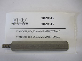 1020615: STANDOFF,HEX,75mm,M6 MALE/FEMALE