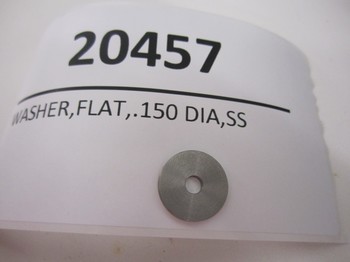 20457: WASHER,FLAT,.150 DIA,SS