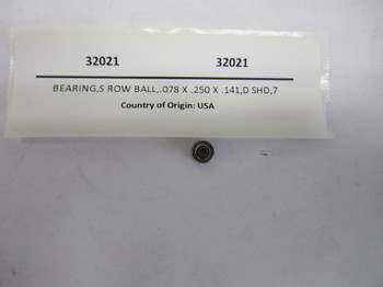 32021: BEARING,S ROW BALL,.078