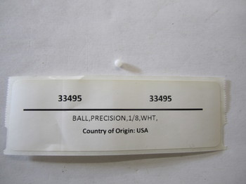 33495: BALL,PRECISION,1/8,WHT,