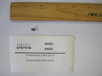 44425: PLUNGER,BALL,5-40 X 1/4, SS 