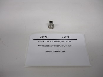 49172: NUT,NEEDLE,VENTED,EXT,