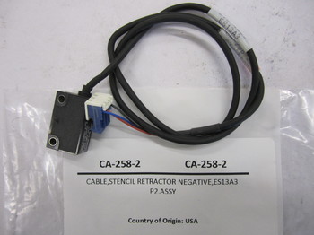 CA-258-2: USED PART  CABLE,STENCIL RETRACTOR NEGATIVE,ES13A3 P2,ASSY