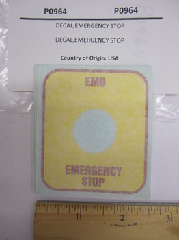 P0964: DECAL,EMERGENCY STOP 