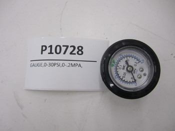 P10728: GAUGE, 0-30PSI, 0-.2MPA, 42.5OD, PANEL MOUNT 
