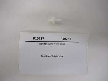 P10787: FITTING,LUER,F,1/8 BARB,