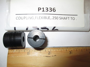 P1336: COUPLING,FLEXIBLE,.250 SHAFT TO .250 SHAFT 