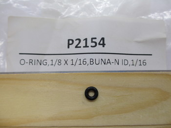 P2154: O-RING,1/8 X 1/16,BUNA-N ID,1/16 WIDE 