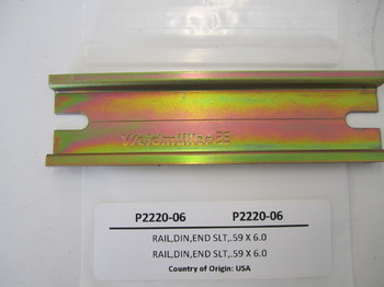 P2220-06: RAIL,DIN,END SLT,.59 X