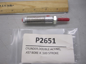 P2651: CYLINDER, DOUBLE ACTING, .437 BORE X .500 STROKE