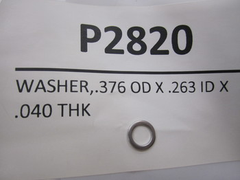 P2820: WASHER,.376 OD X .263 ID