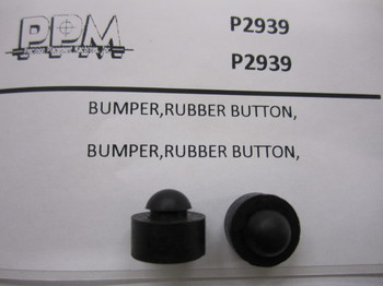 P2939: BUMPER, RUBBER BUTTON, 1/2 DIA X 1/4 H, 1/4 LOCK 
