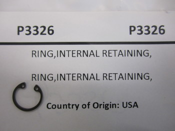 P3326: RING,INTERNAL RETAINING, .375 ID,STL 