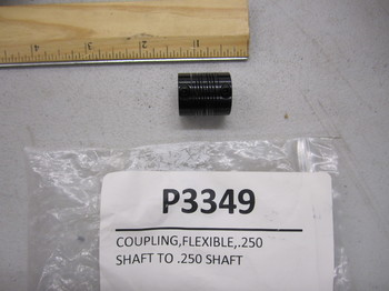P3349: COUPLING, FLEXIBLE, .250 SHAFT TO .250 SHAFT