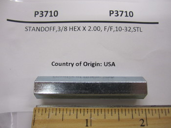 P3710: STANDOFF,3/8 HEX X 2.00, F/F,10-32,STL