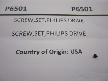P6501: SCREW,SET,PHILIPS DRIVE