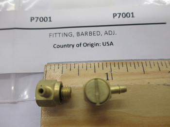 P7001: FITTING, BARBED, ADJ. POSITION, 5/64 ID TUBE 
