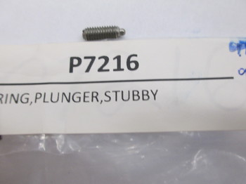 P7216: SPRING,PLUNGER,STUBBY 10-32 THRD,SS 
