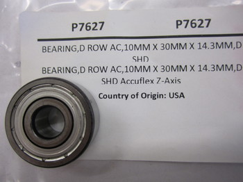 P7627: BEARING,D ROW AC,10MM X 30MM X 14.3MM,D SHD 