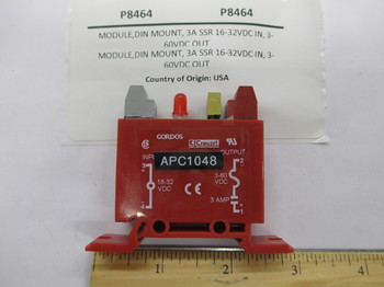 P8464: MODULE,DIN MOUNT, 3A SSR 16-32VDC IN, 3-60VDC OUT 