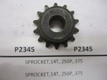 P2345: SPROCKET,14T,.250P,.375 BORE X .812 OD X 1/2,STL